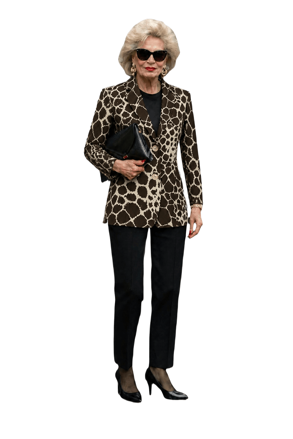 1980s Brown Polyester Blazer - Model