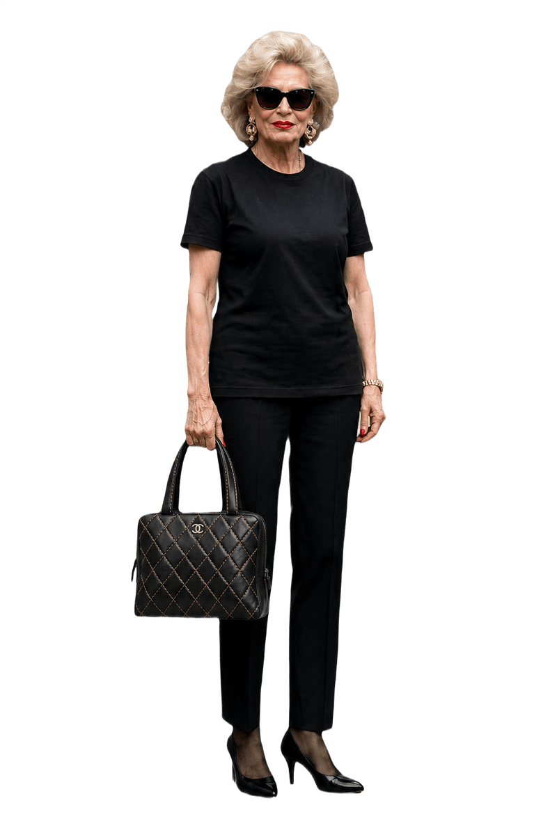 1980s Black Leather Handbag - Model