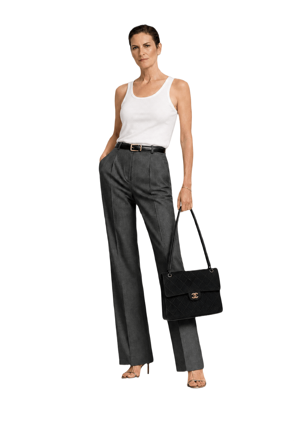 1990s Black Leather Bag - Model