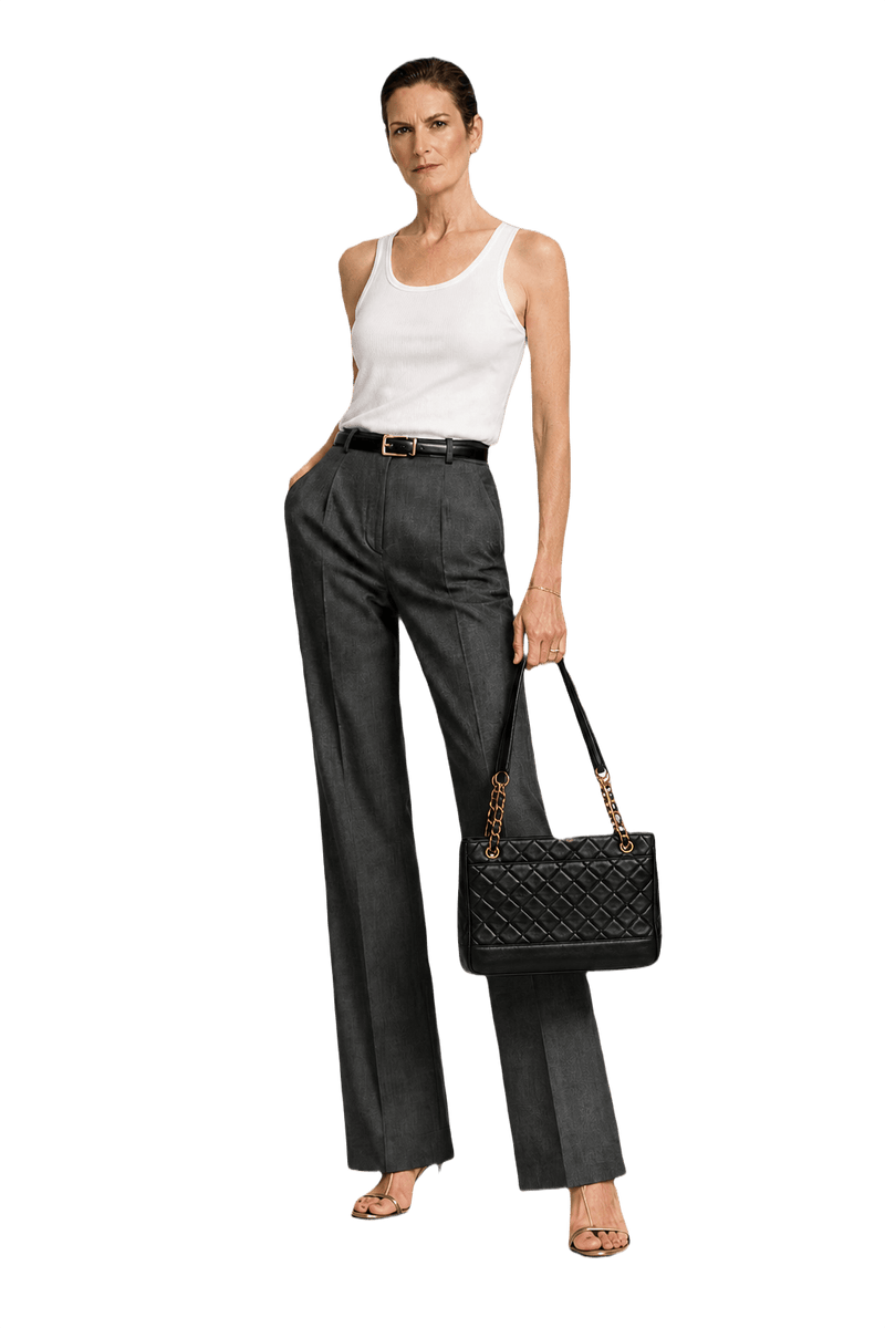 1990s Black Leather Handbag - Model