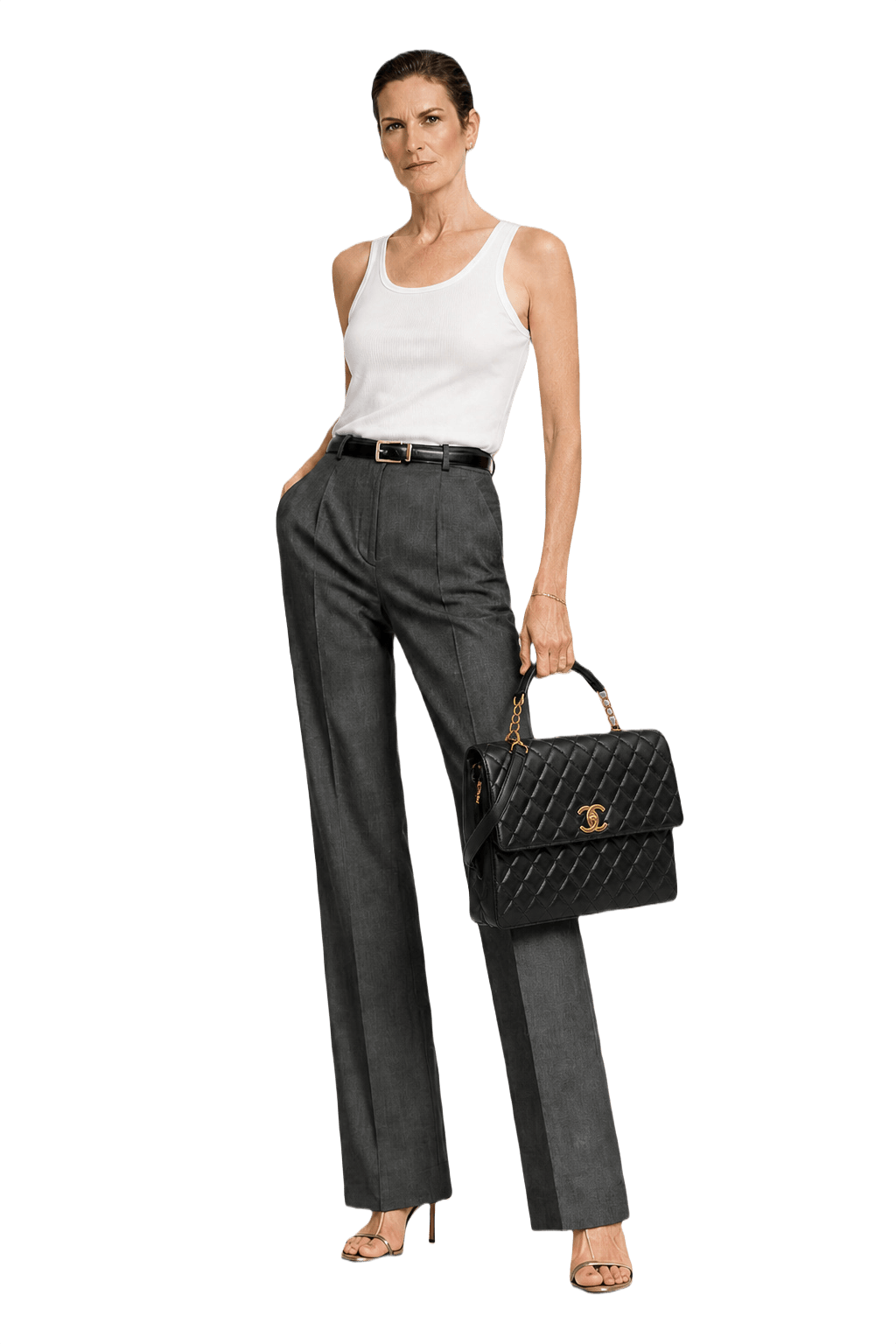 1990s Black Leather Bag - Model