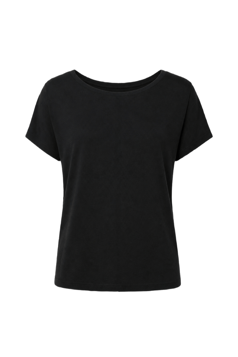 1960s Black Cotton T-Shirt - Front View