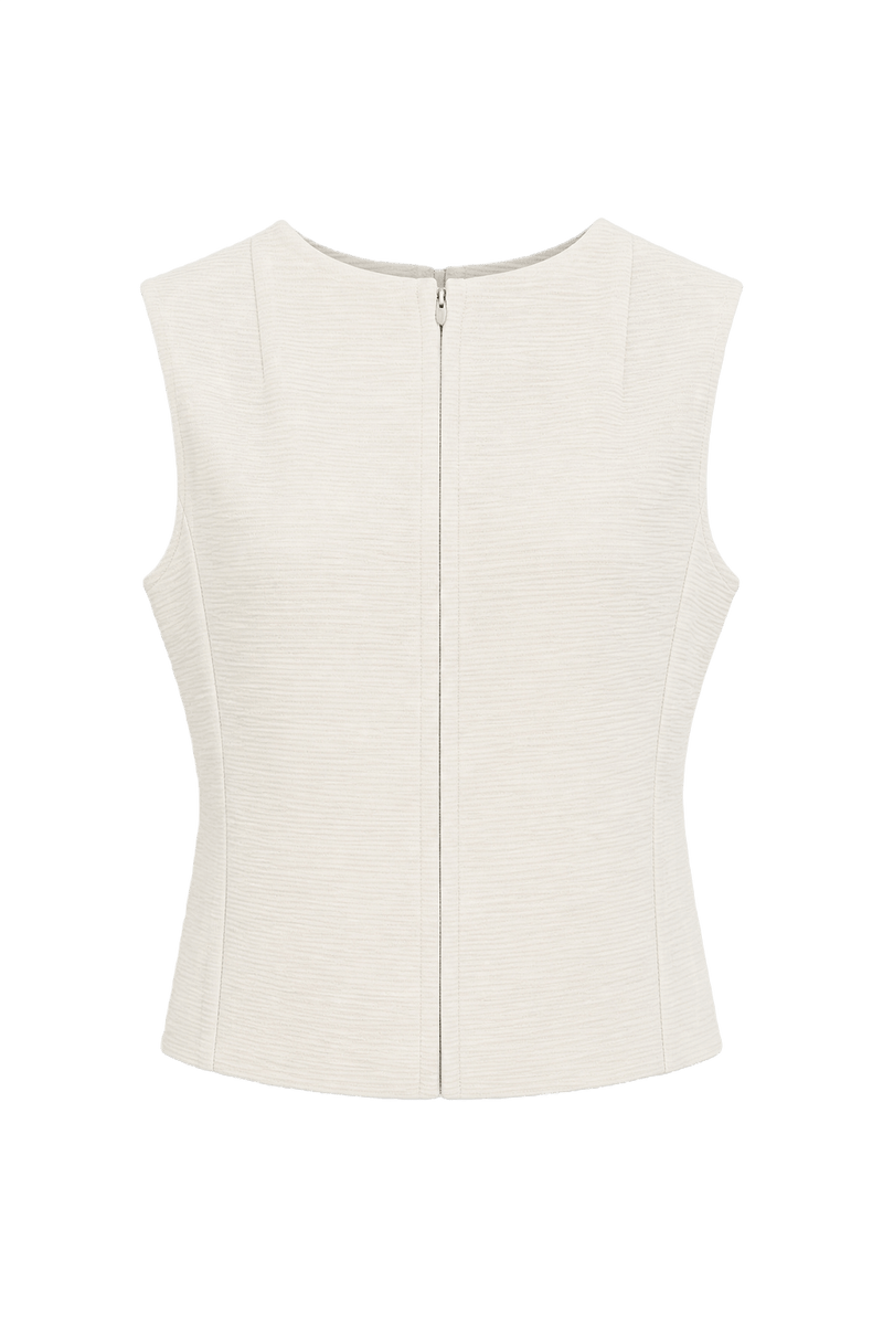 1960s Ivory Unknown Blouse - Front View
