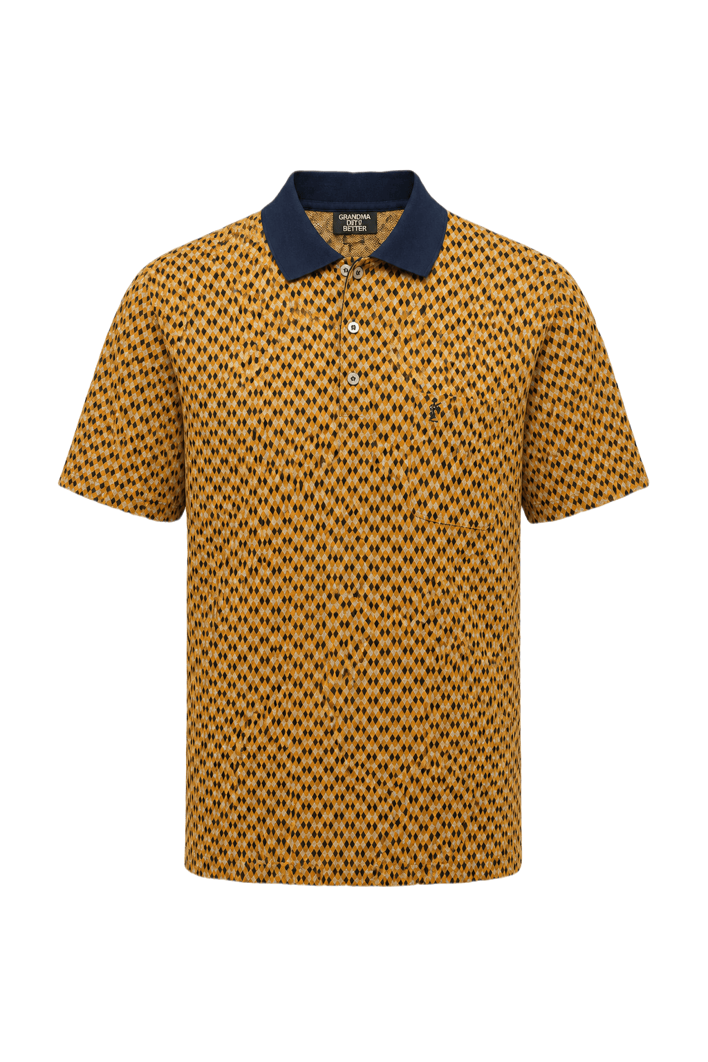 1980s Yellow Cotton Polo - Front View