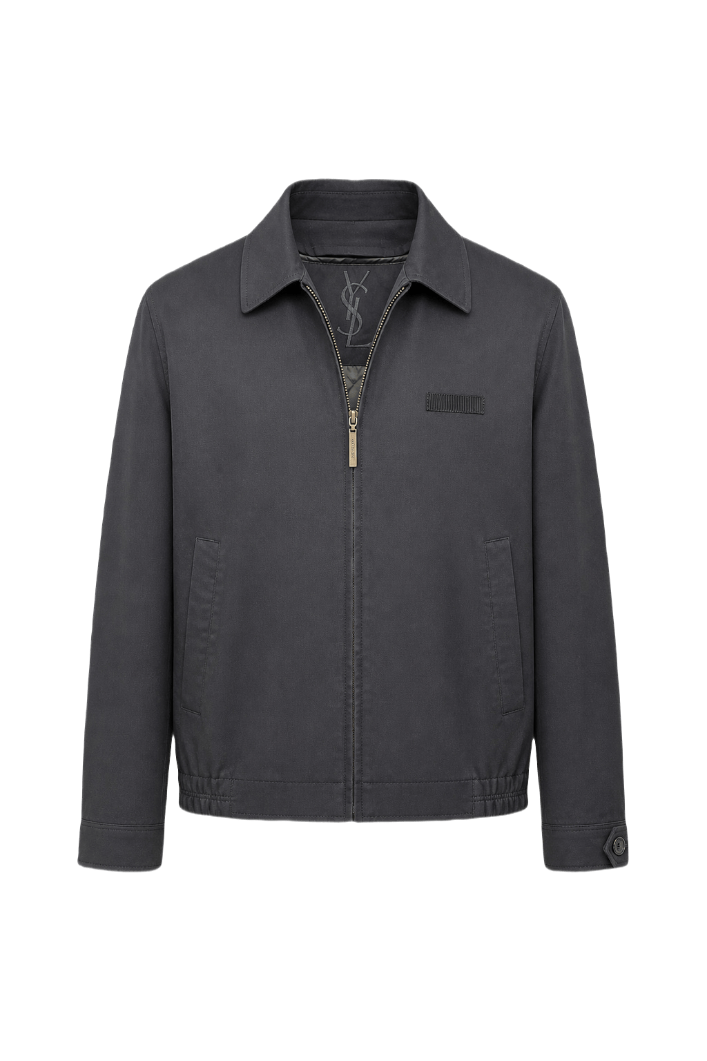 1990s Navy Blue Cotton Jacket - Front View