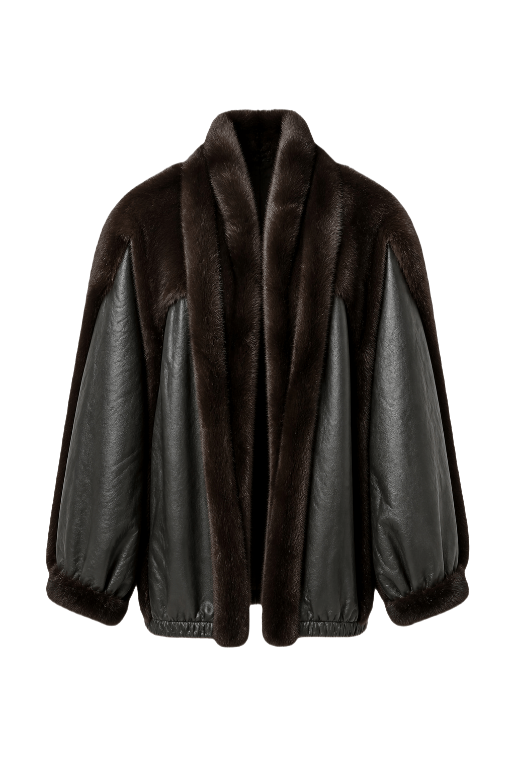 1980s Brown Fur Fur Coat - Front View