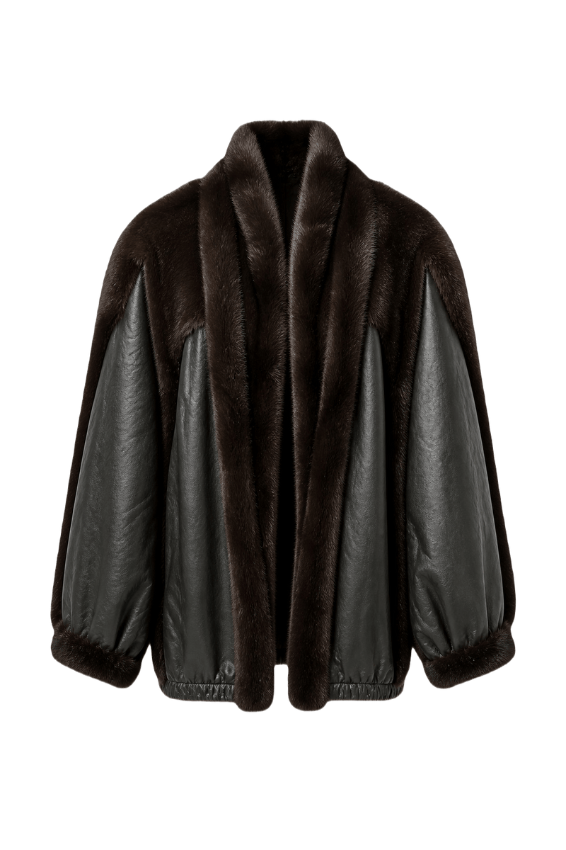 1980s Brown Fur Fur Coat - Front View