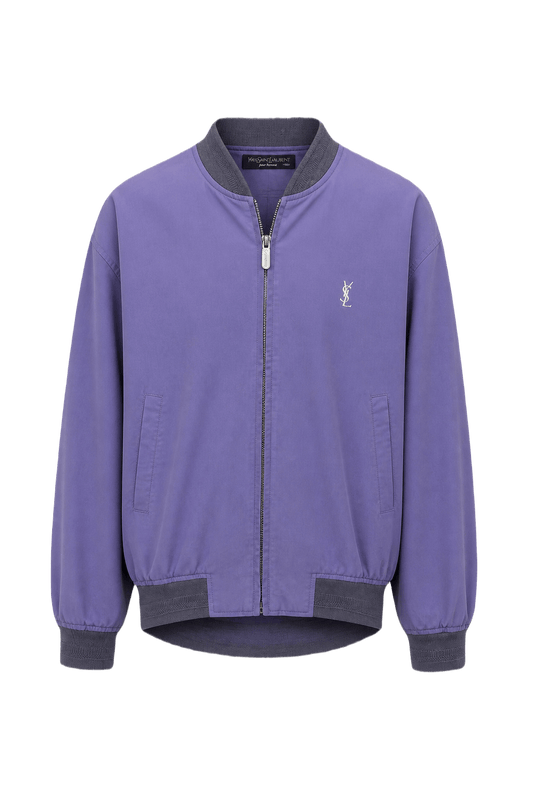 1980s Purple Cotton Jacket - Front View