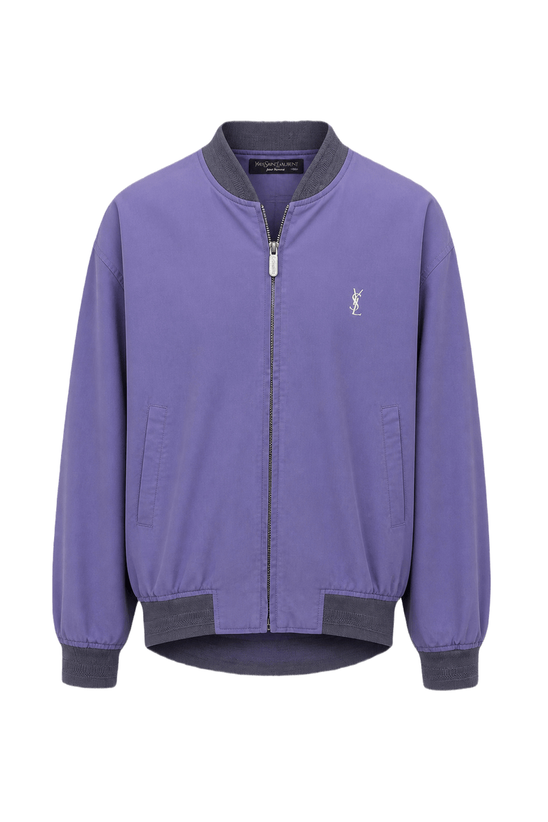 1980s Purple Cotton Jacket - Front View