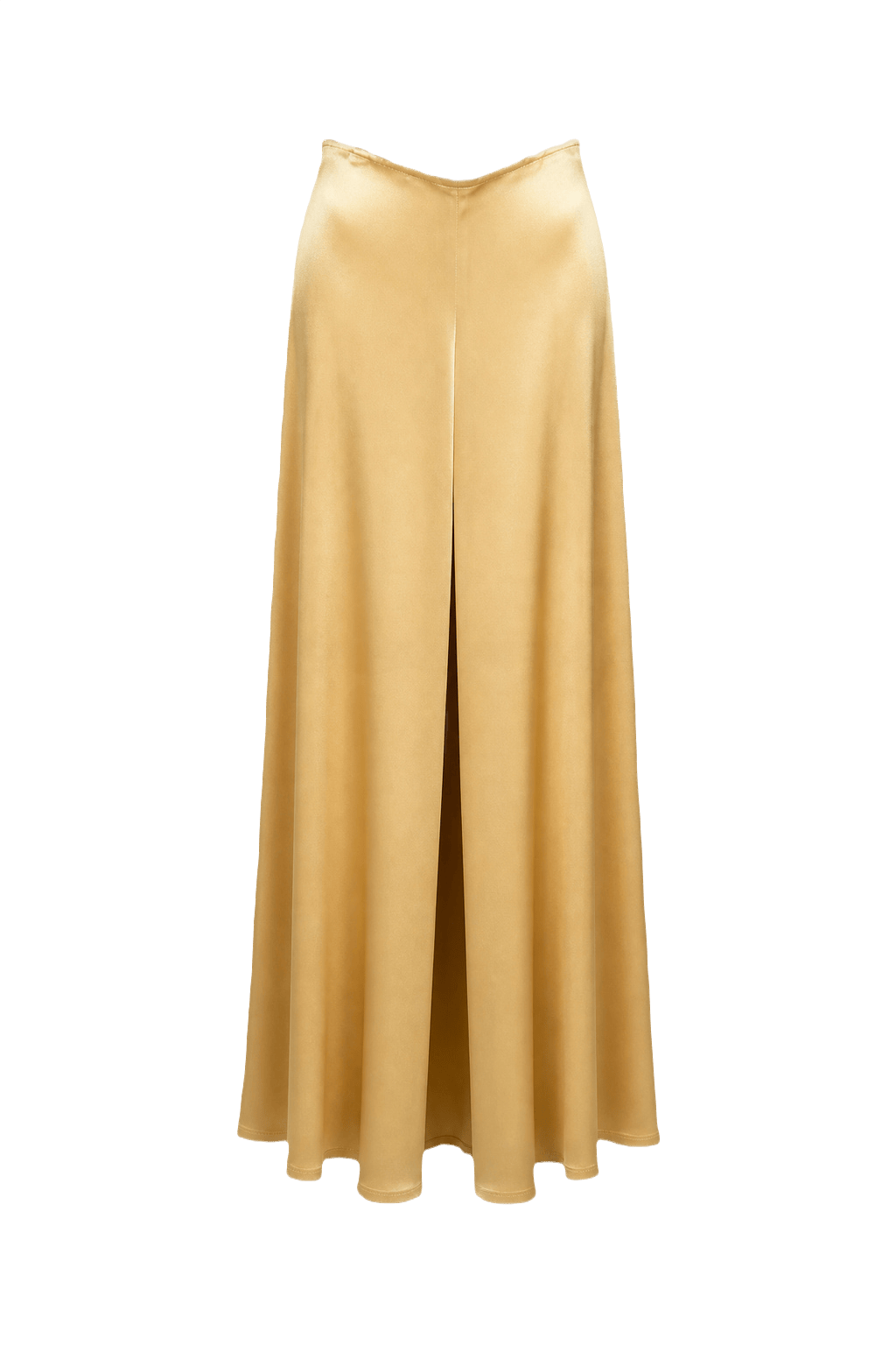 1970s Champagne Satin Pants - Front View