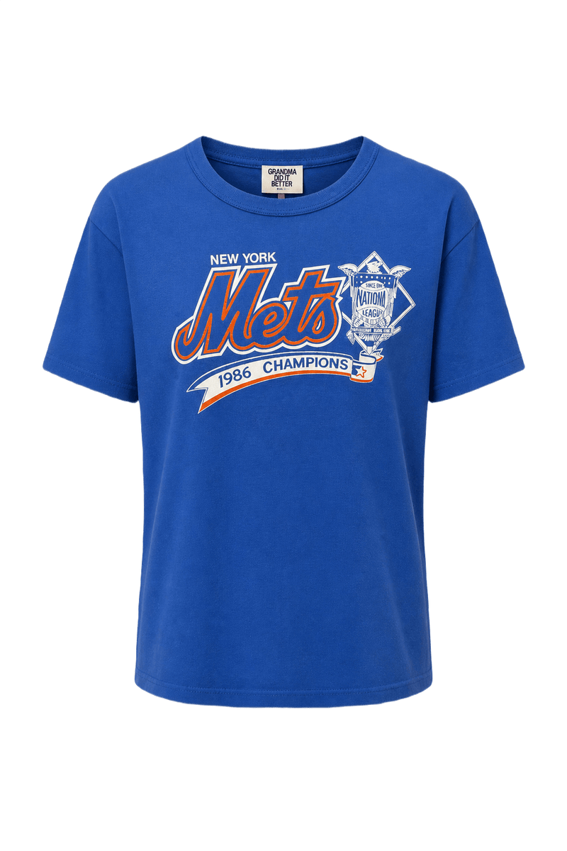 1990s Blue Cotton T-Shirt - Front View