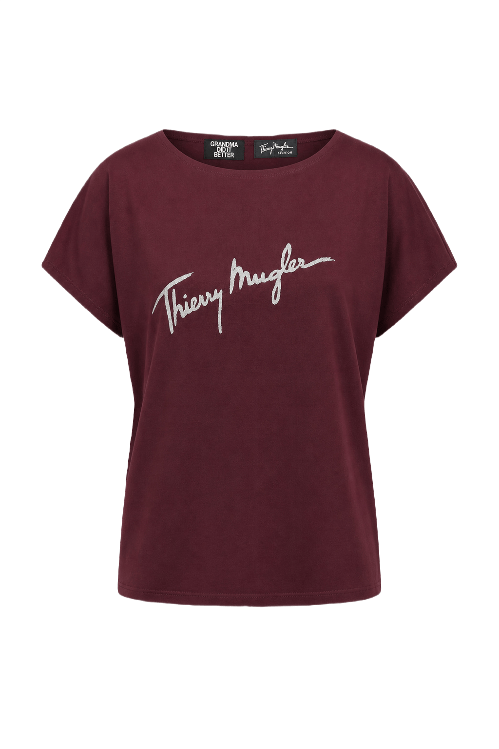 1980s Deep Burgundy Cotton T-Shirt - Front View