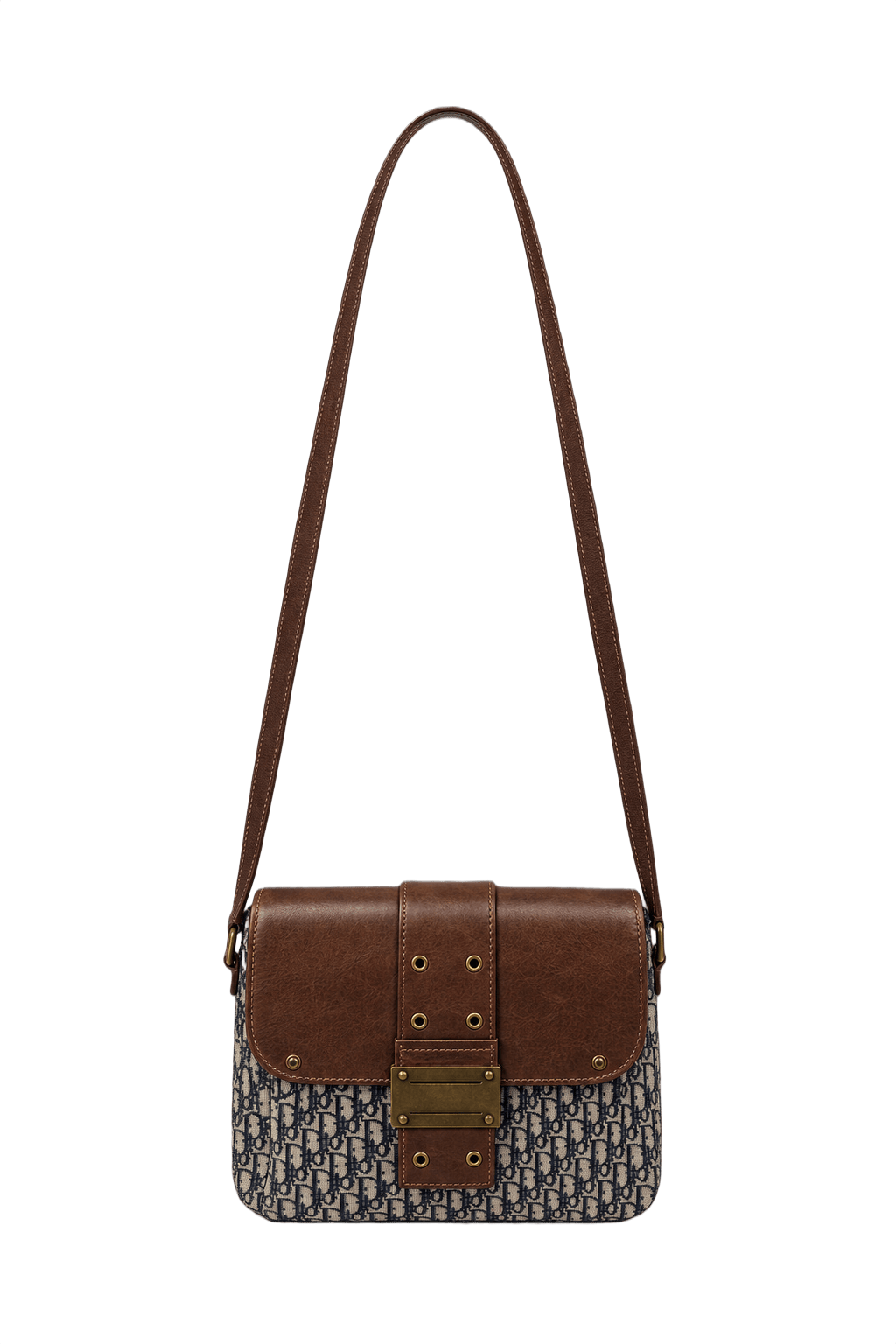 1990s Brown Leather Bag - Front View
