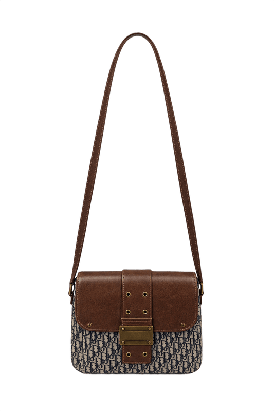 1990s Brown Leather Bag - Front View