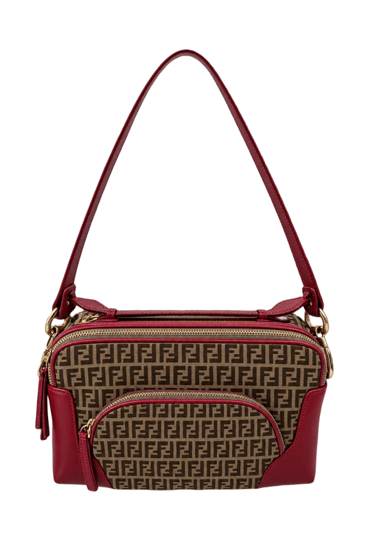 1990s Red Leather Bag - Front View