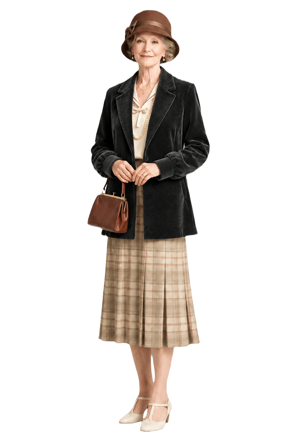 1930s Black Velvet Blazer - Model