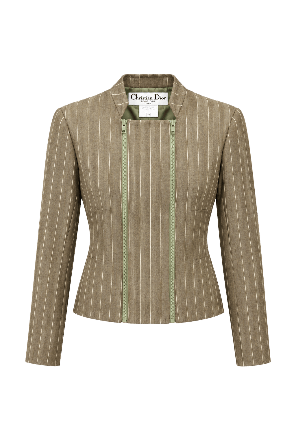 1990s Beige Wool Jacket - Front View