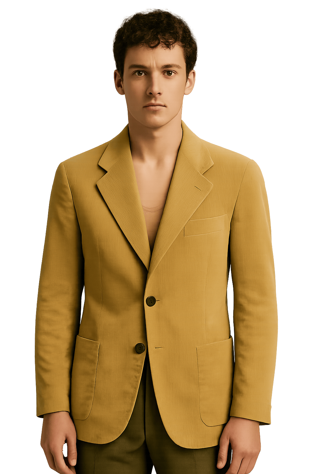 Unisex Mustard Yellow 80s - AI Generated