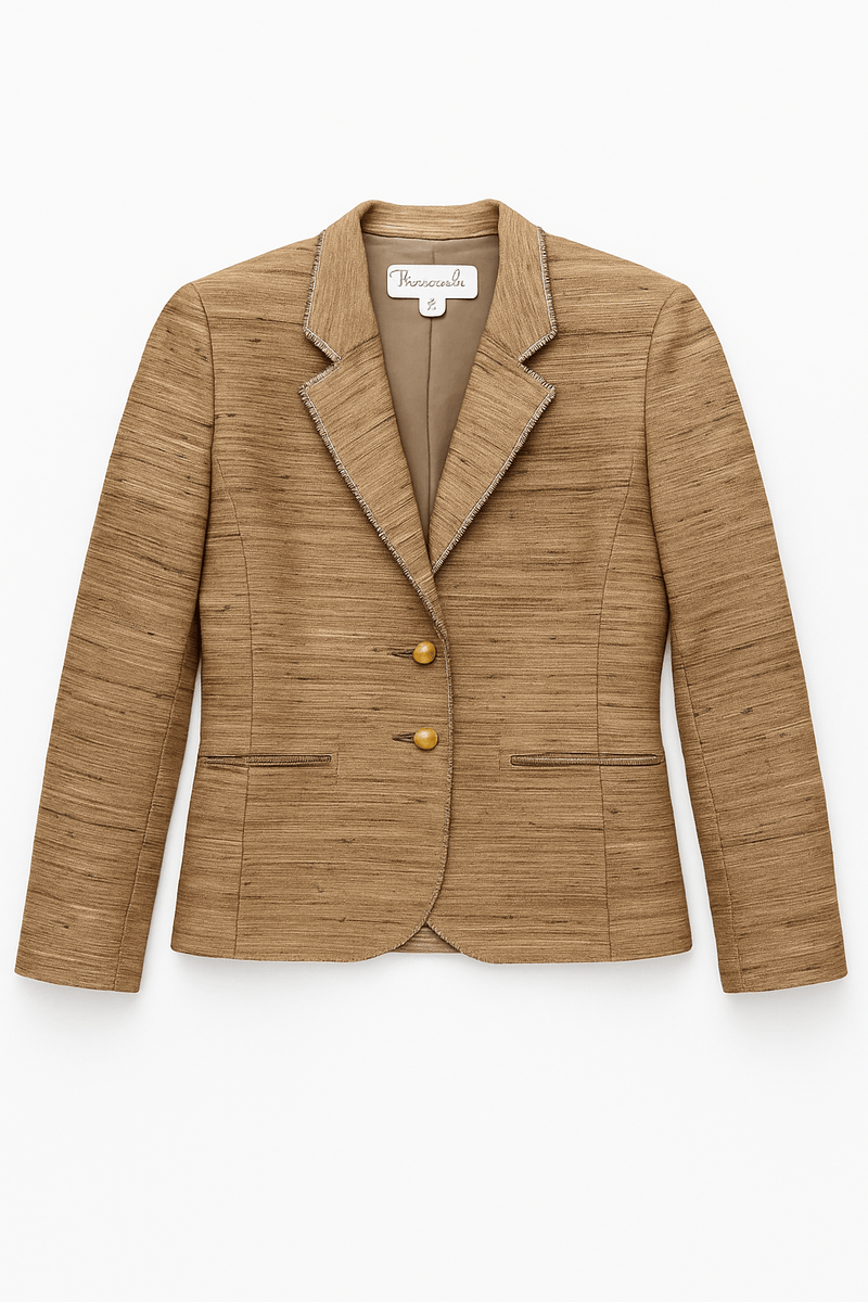 80s Dior Blazer with Gold Buttons - Flat Lay