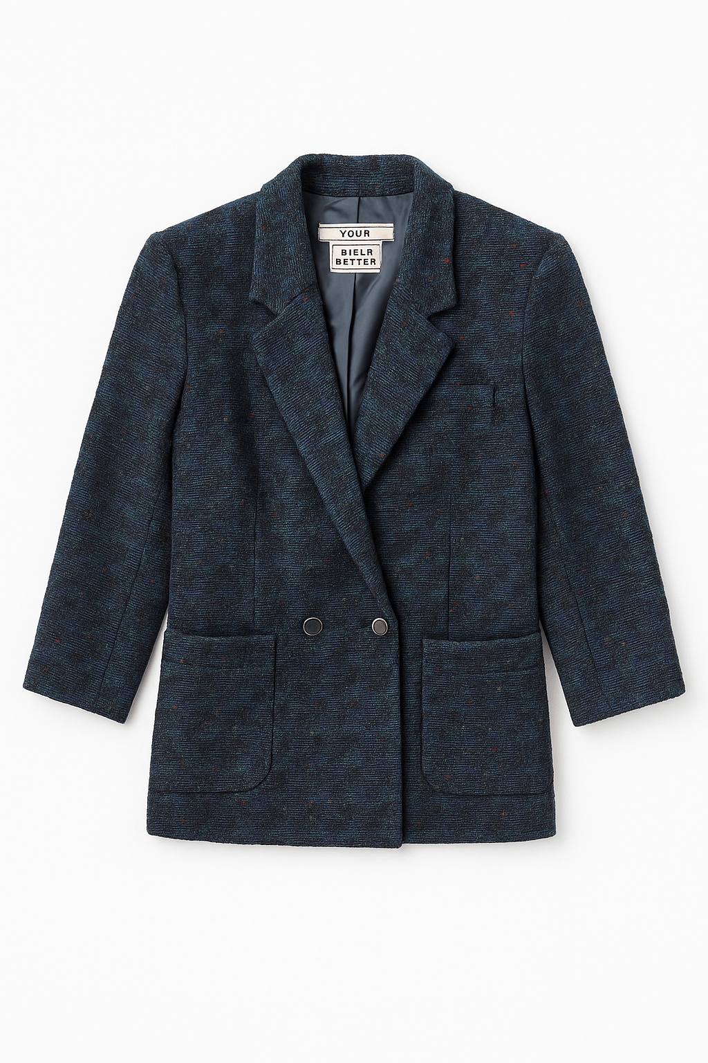 80s Unisex Oversized Blazer with - Flat Lay