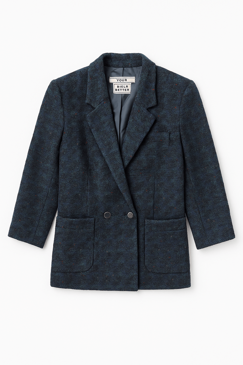 80s Unisex Oversized Blazer with - Flat Lay