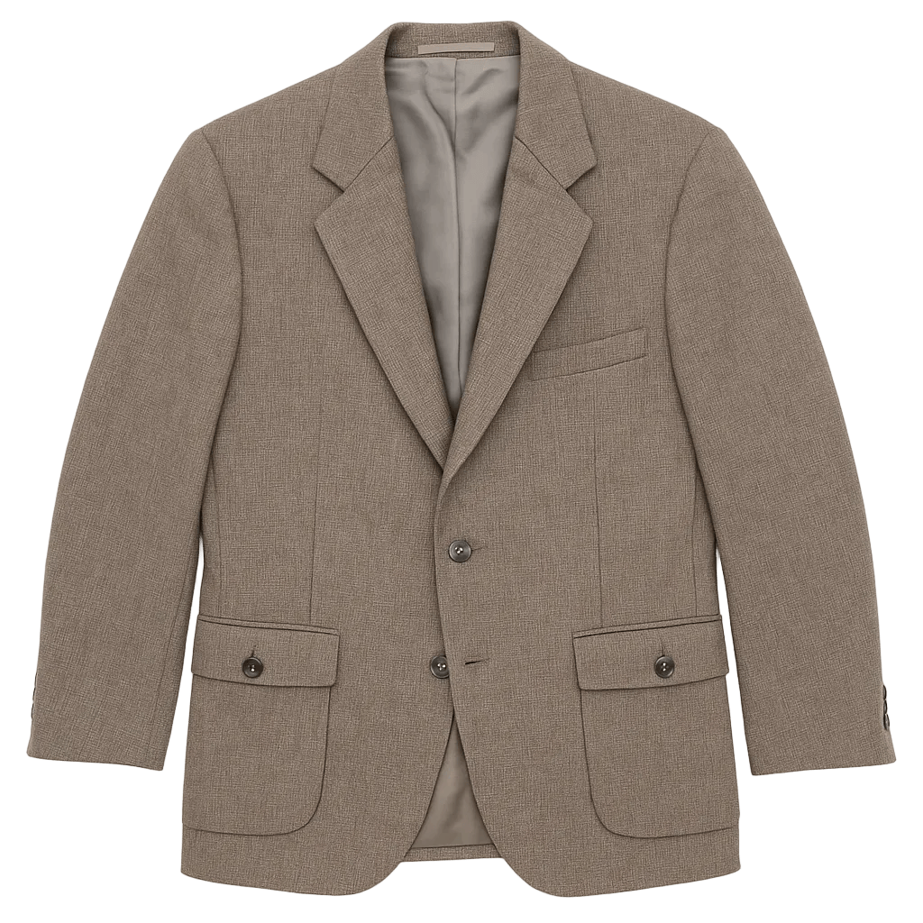 80s Mens Blazer with Two-Button - Flat Lay