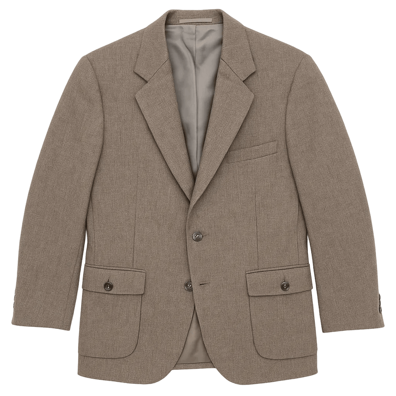 80s Mens Blazer with Two-Button - Flat Lay