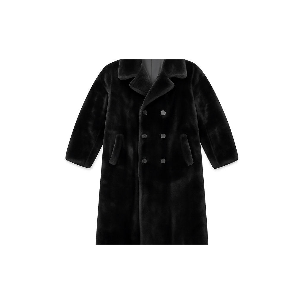 60s Women's Double-Breasted Faux - Flat Lay