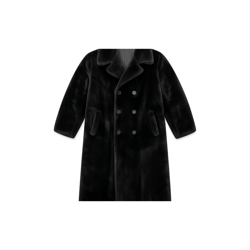 60s Women's Double-Breasted Faux - Flat Lay