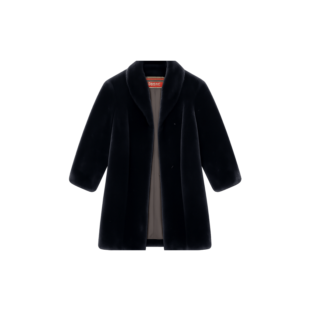 80s Women's Boxy Fit Faux Fur - Flat Lay