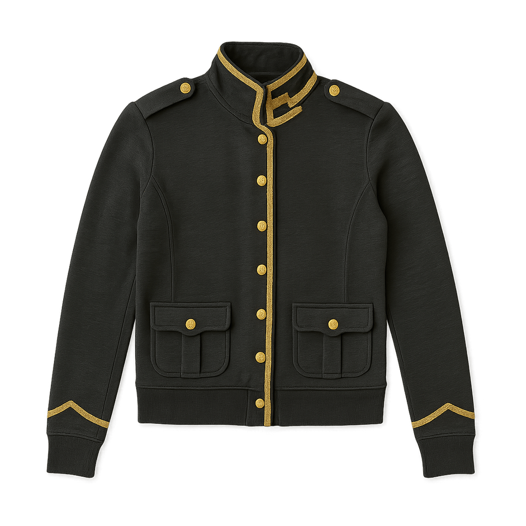 80s Military-Inspired Jacket - - Flat Lay