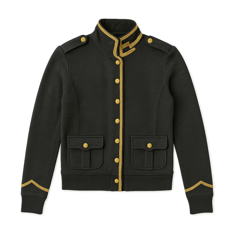 80s Military-Inspired Jacket - - Flat Lay
