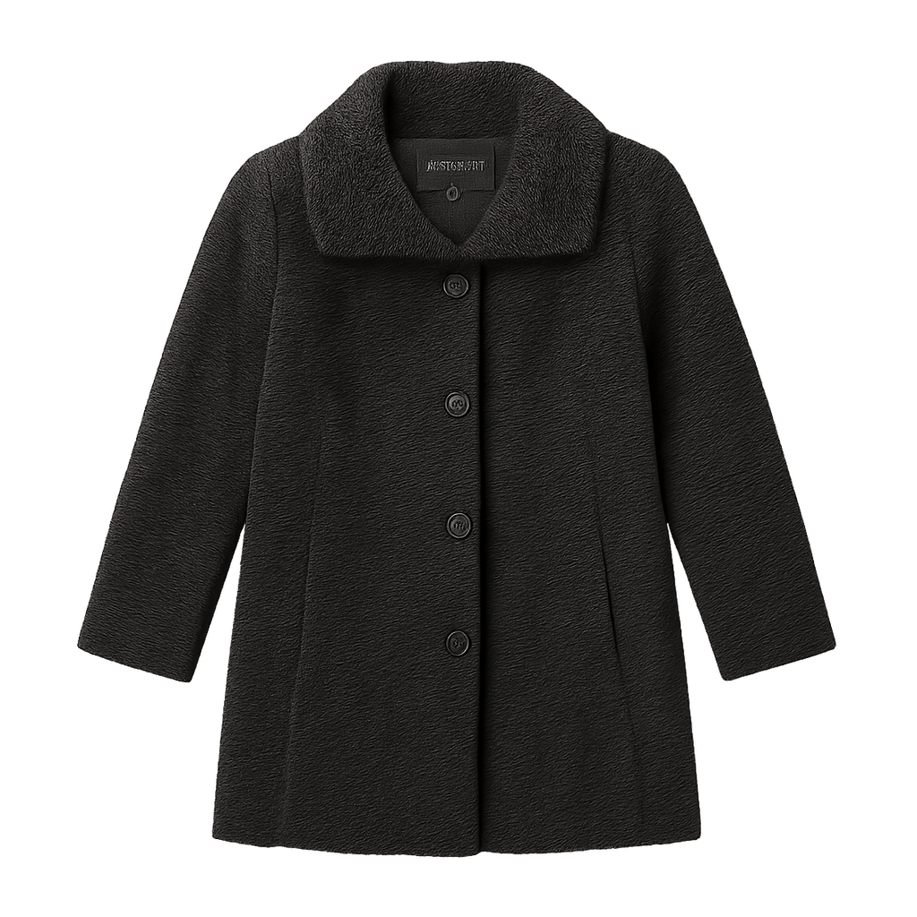 Elegant Textured Fabric Coat - Flat Lay