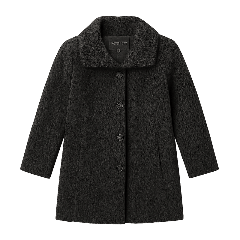 Elegant Textured Fabric Coat - Flat Lay