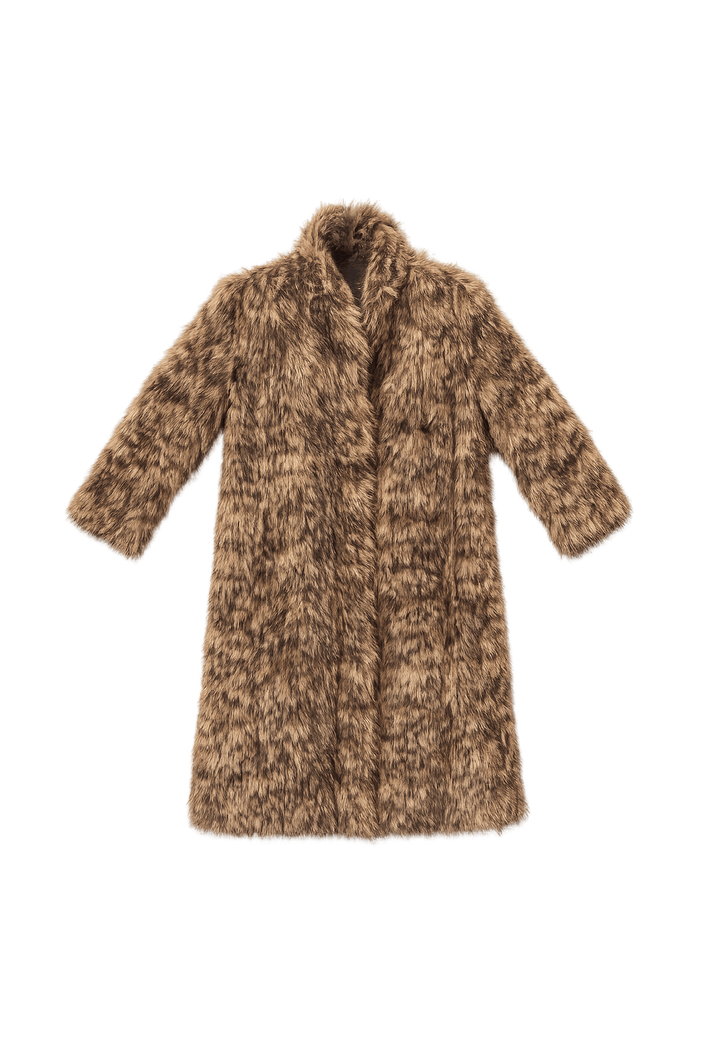 70s Faux Fur Coat - Women's Outerwear - Flat Lay