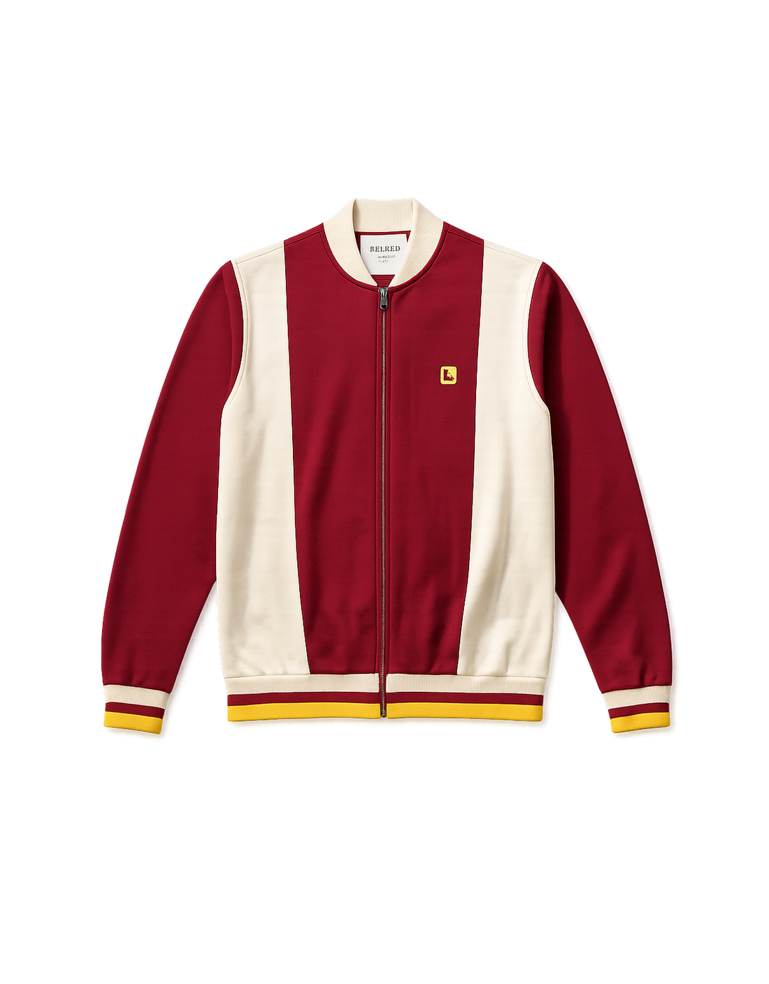Hip-Hop Athletic Suit in Burgundy  - Flat Lay Front