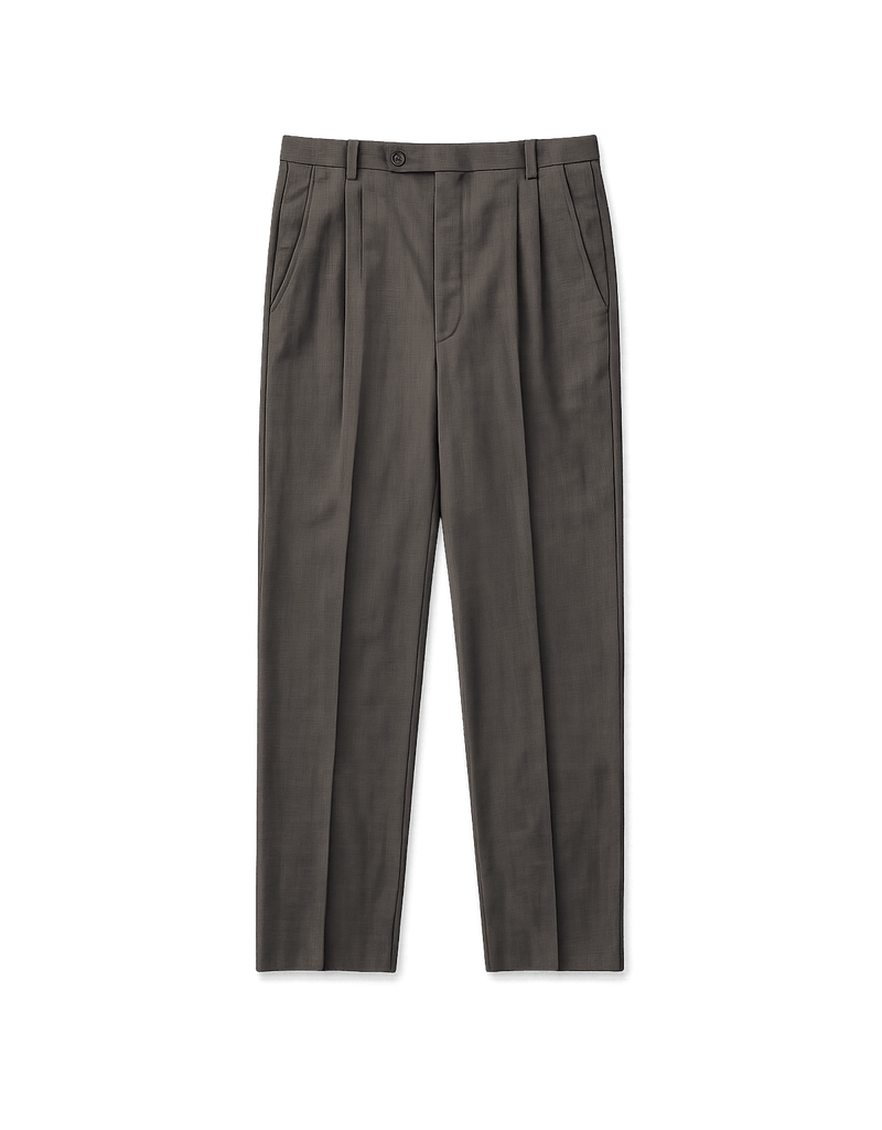 High-Waisted Plaid Trousers - Mens 90s Style 36 R 29 inseam  - Flat Lay Front