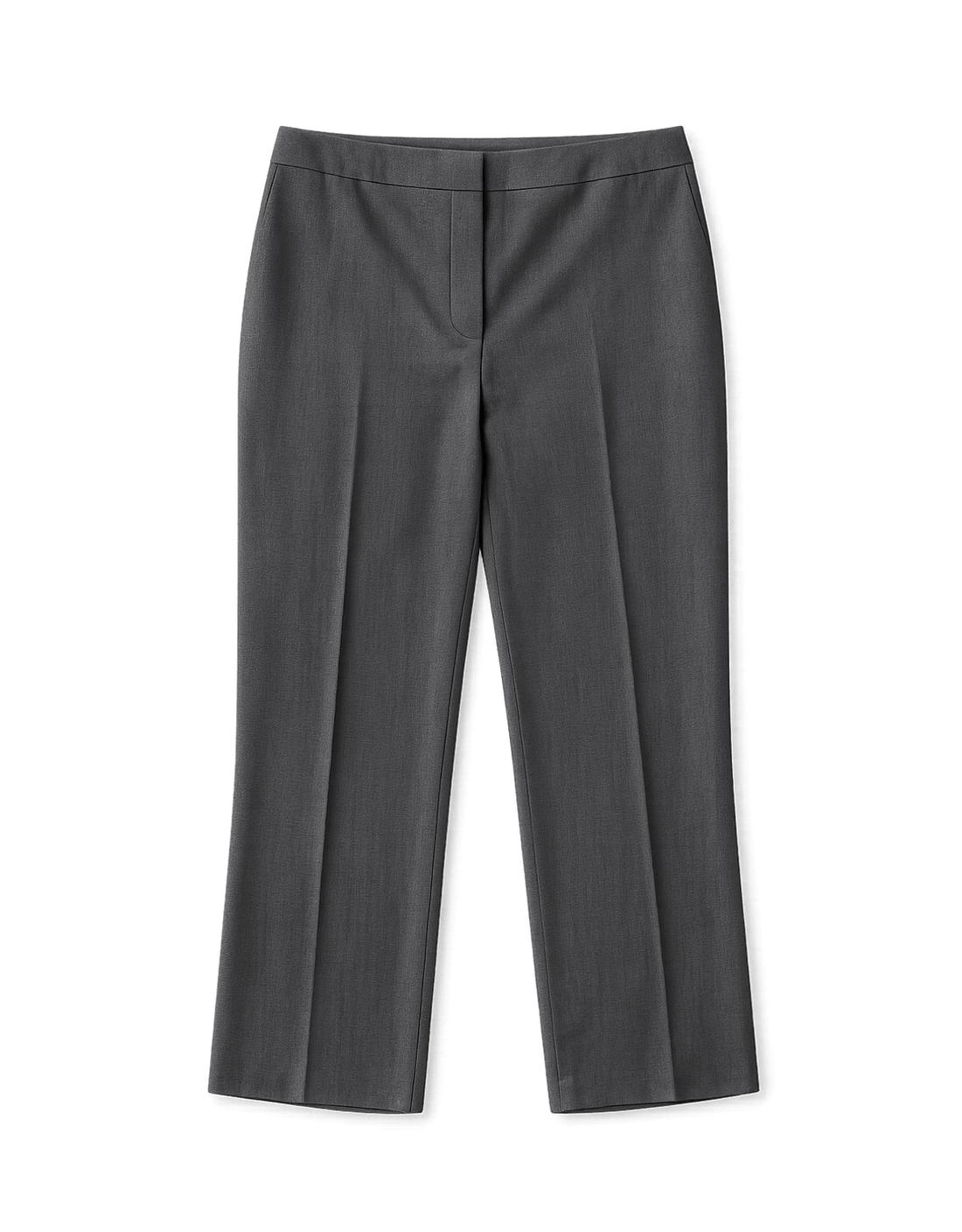 90s Contemporary Tailored Trousers - Dark Gray - Flat Lay Front