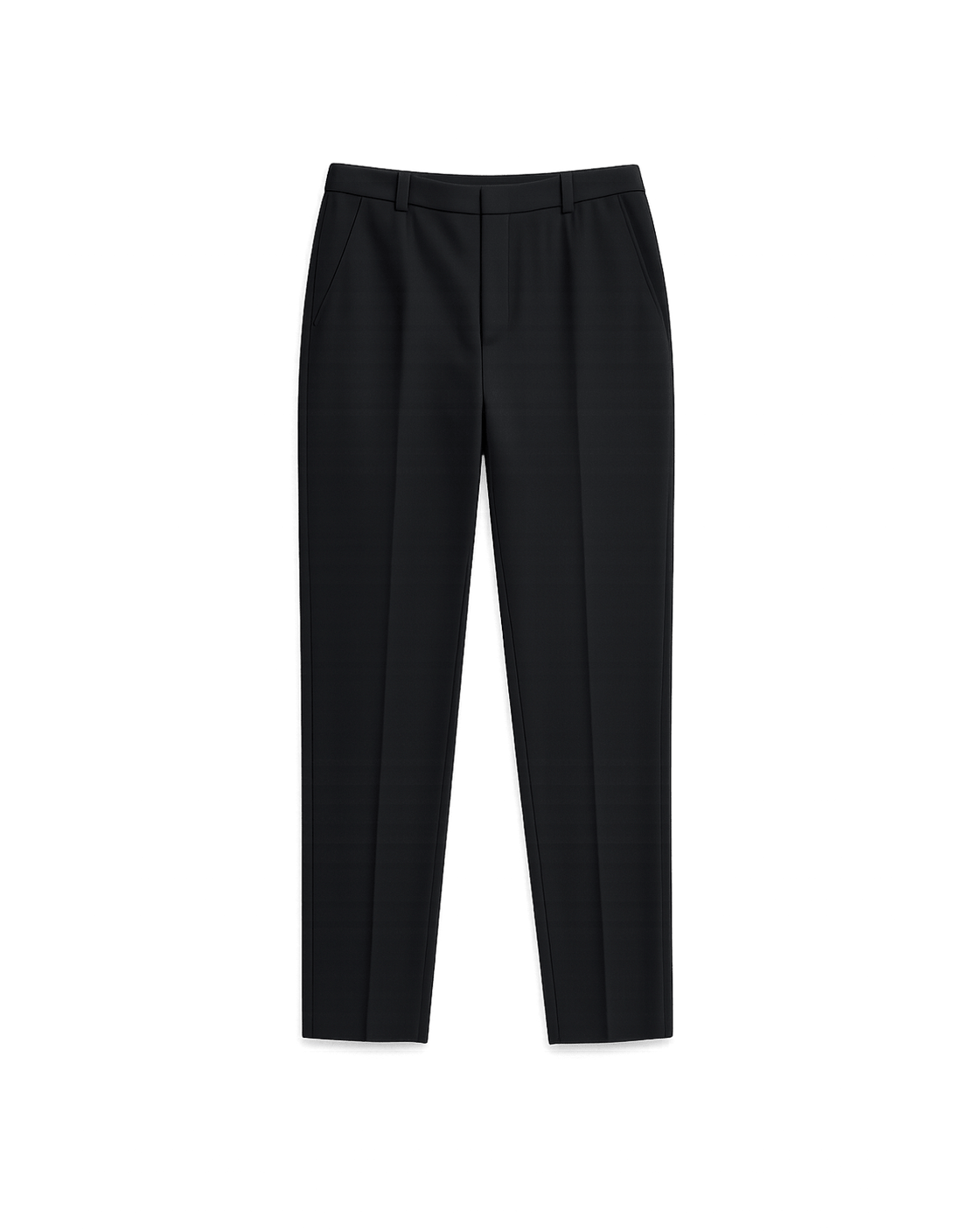 90s Black High-Waisted Tailored Pants - Flat Lay Front