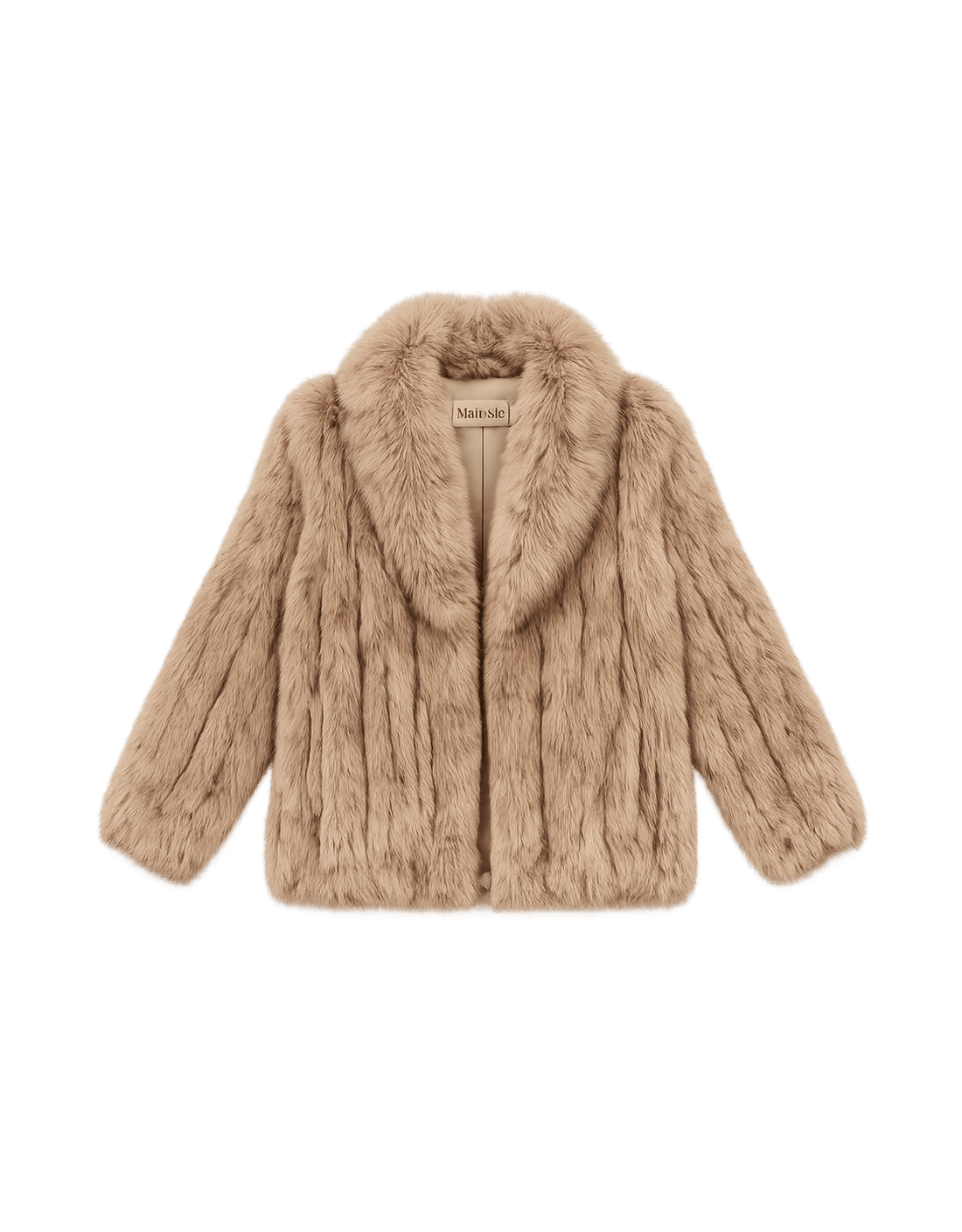 Mid-Century Luxurious Fur Coat by Mahvoisie - Flat Lay Front