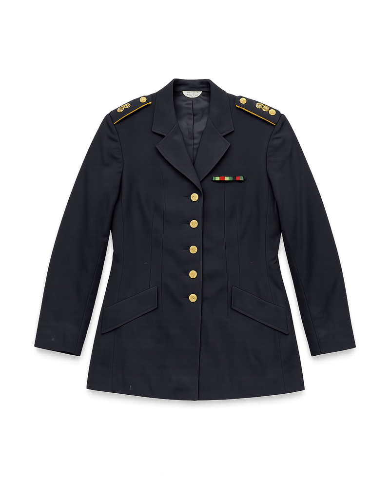 Military-Style Jacket with Military Buttons - Flat Lay Front