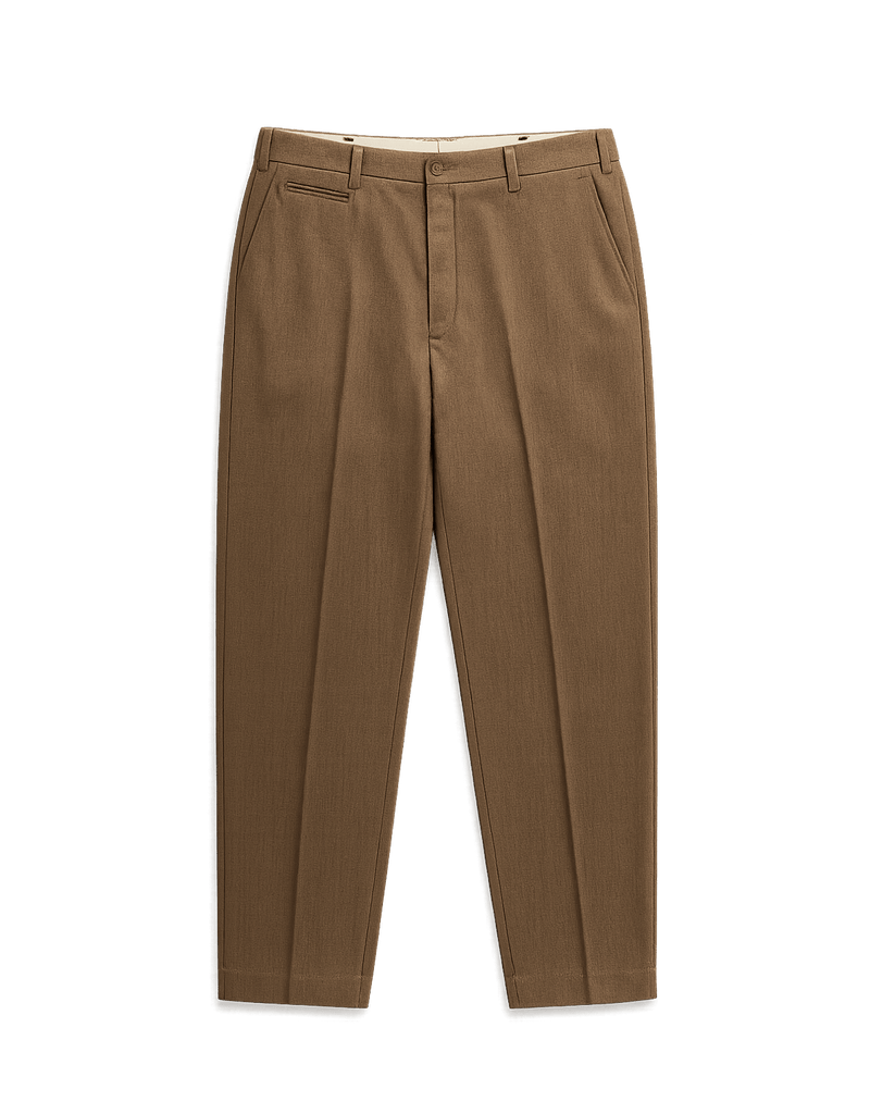 Vintage High-Waisted Straight Leg Pants - Classic - Flat Lay Front