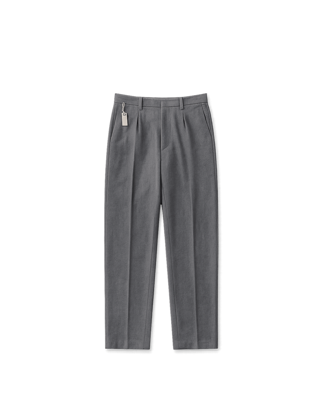 90s High-Rise Gray Trousers - Flat Lay Front