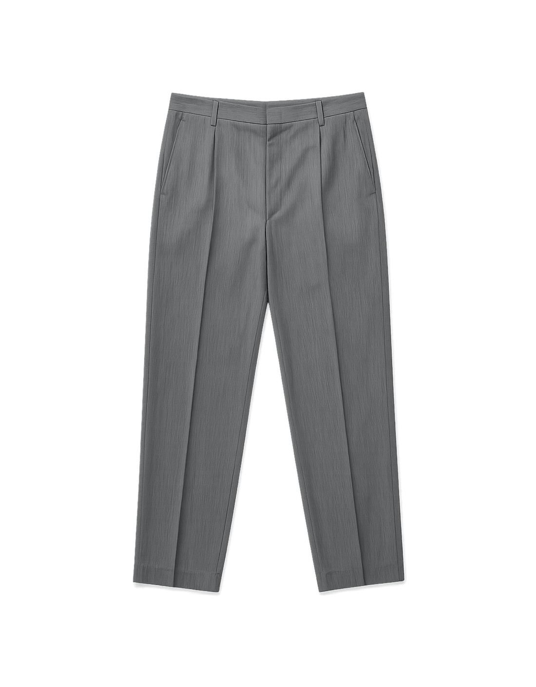 High Waist Pinstripe Trousers - Unisex - Flat Lay Front