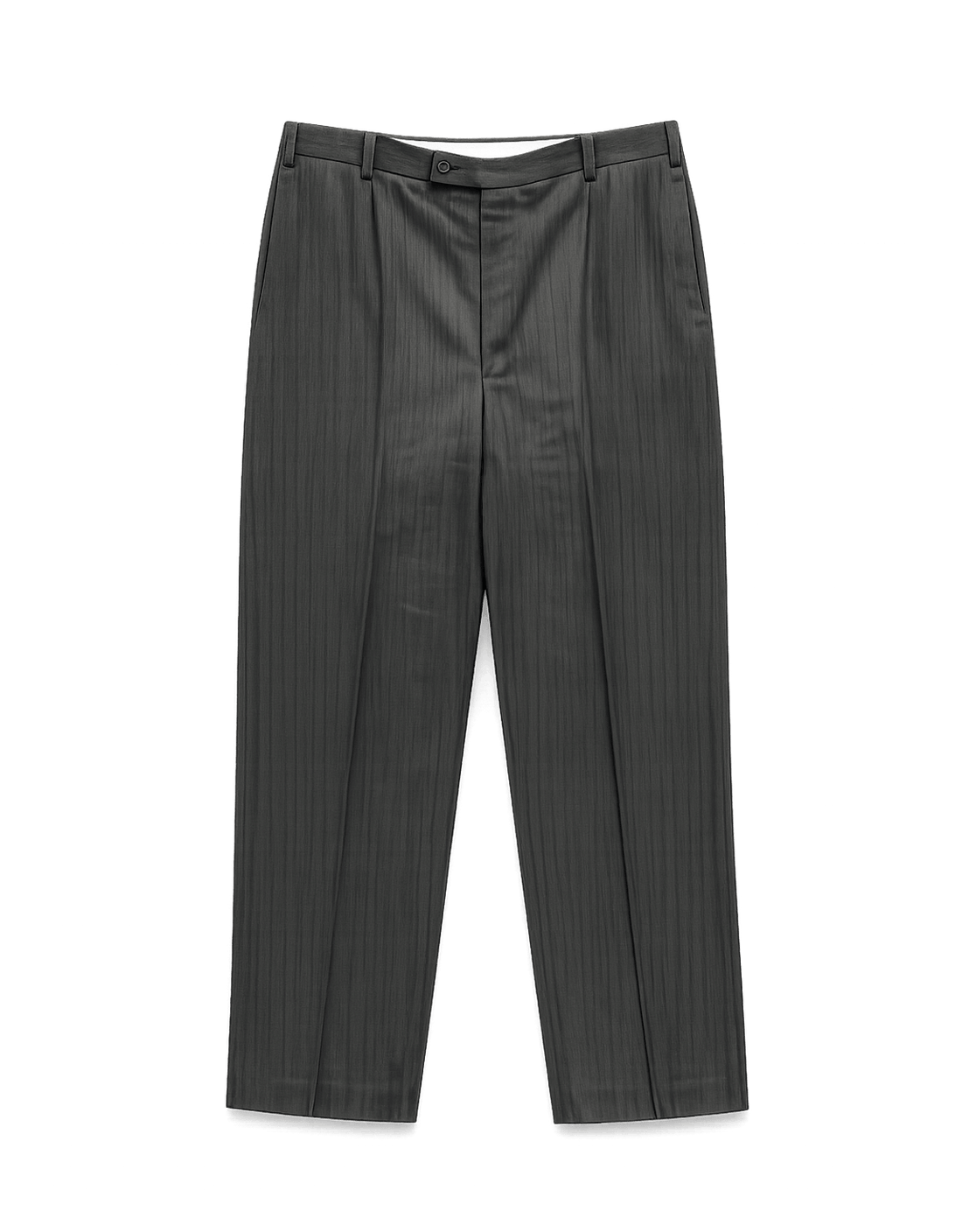 High-Waisted Pinstripe Trousers - Classic Men's - Flat Lay Front
