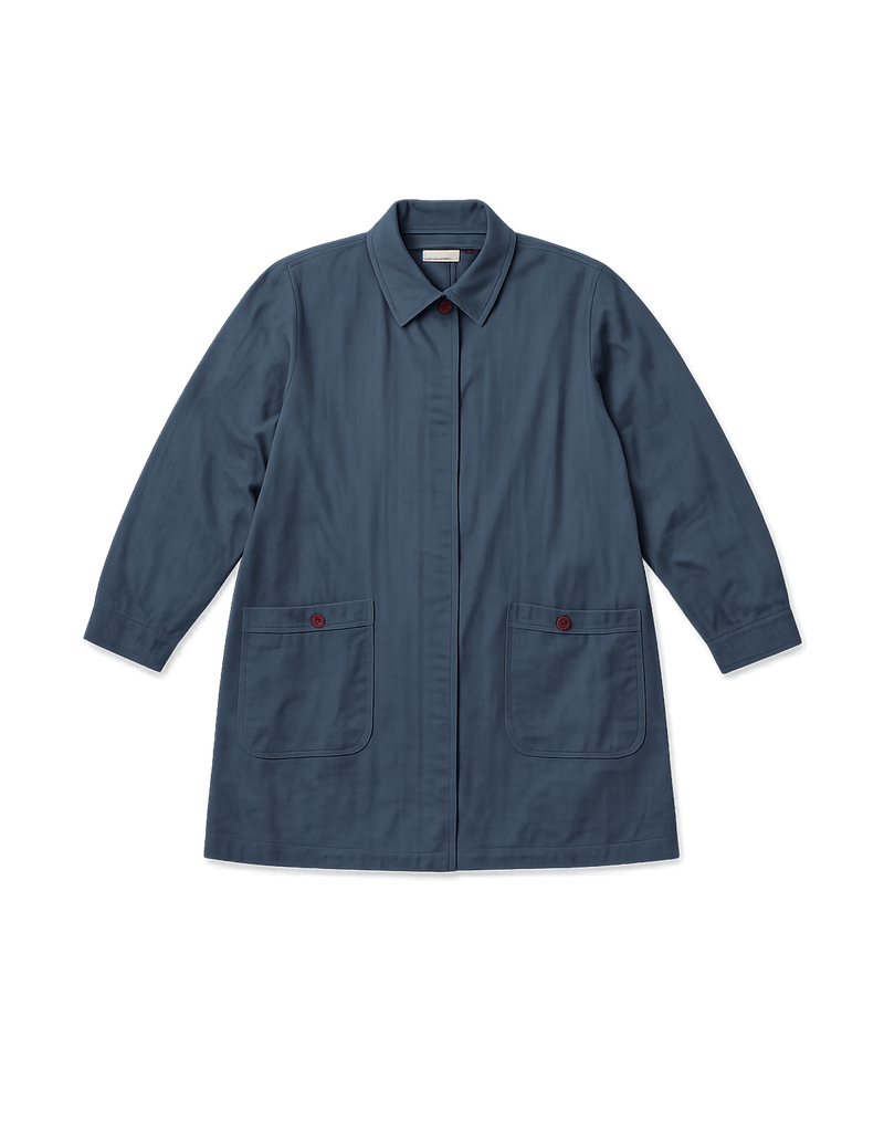 Casual Outerwear Jacket - Minimalist 90s Style - Flat Lay Front