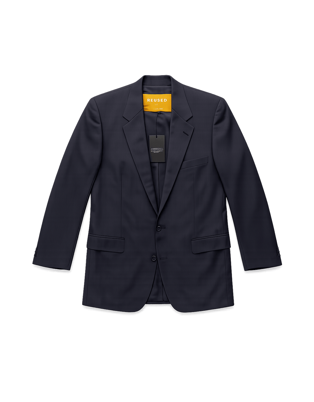 80s Mens Pinstripe Double-Breasted Blazer - Flat Lay Front