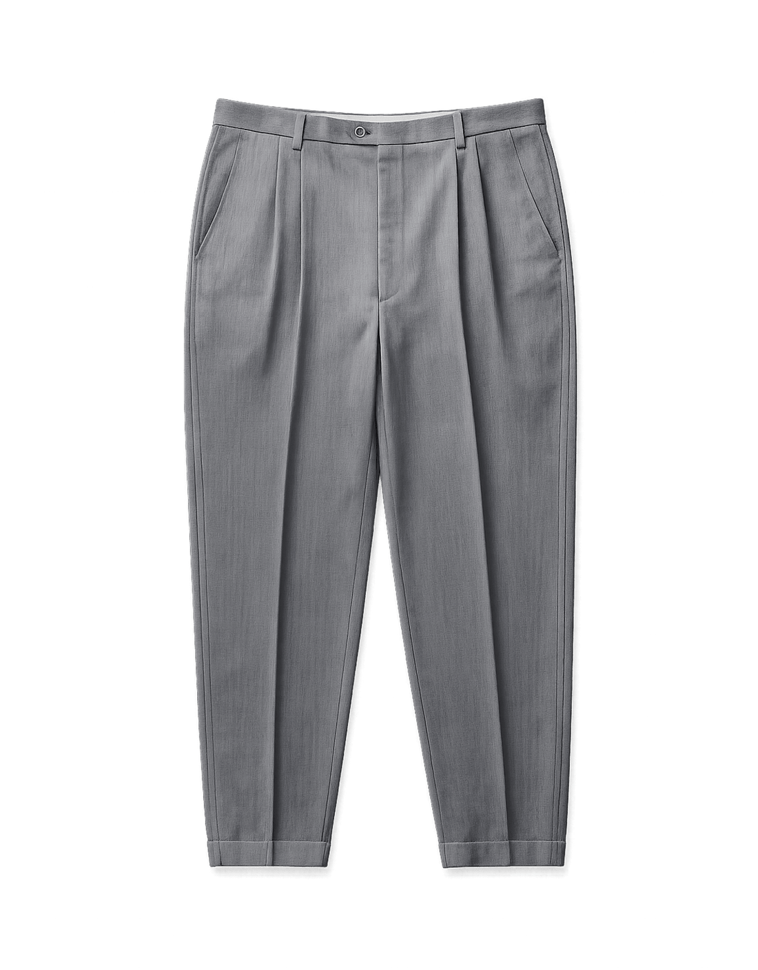 80s High-Waisted Tailored Pants - Menswear - Flat Lay Front