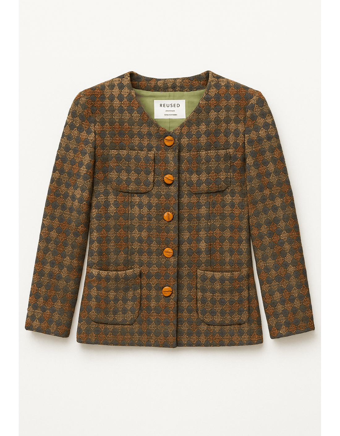 70s Woven Blazer - Jet Set Collection - Flat Lay Front