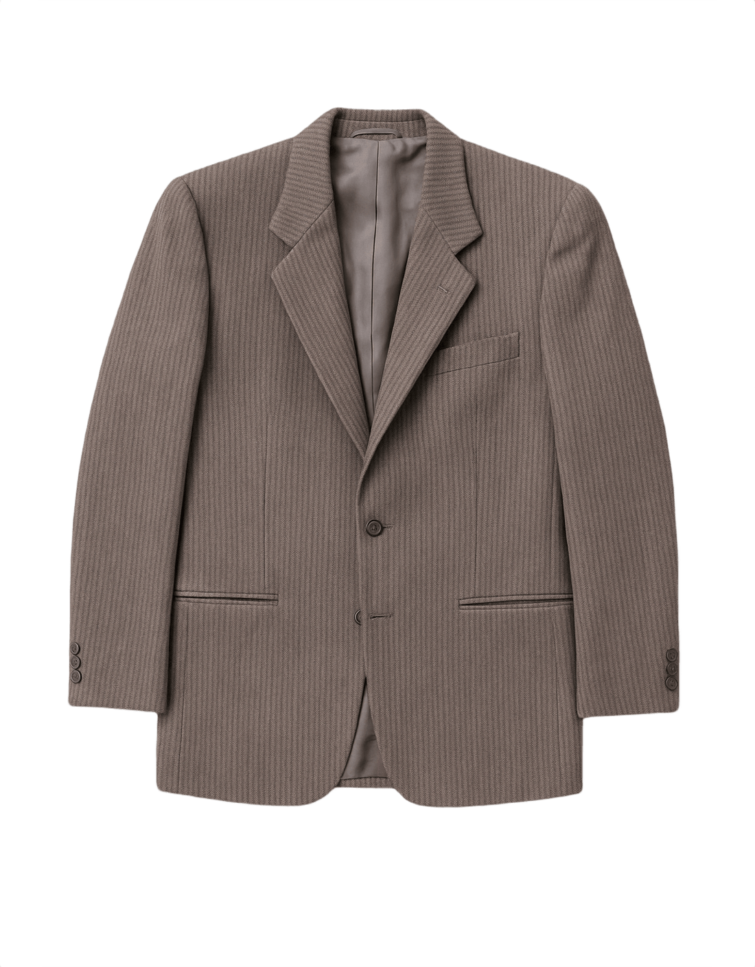 80s Mens YSL Blazer with Pinstripes - Flat Lay Front